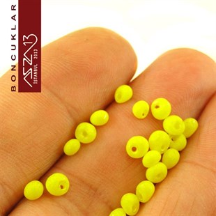 5/0 Damla (Drop), Sarı, Kum Cam Boncuk / 20 gr