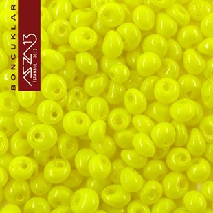 5/0 Damla (Drop), Sarı, Kum Cam Boncuk / 20 gr