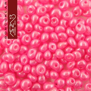 5/0 Damla (Drop), Pembe, Kum Cam Boncuk / 20 gr
