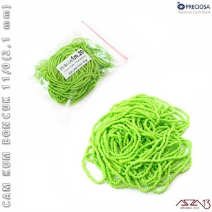 Açık Çimen Yeşili Cam Kum Boncuk 11/0 (2,1 mm) 40 gr
