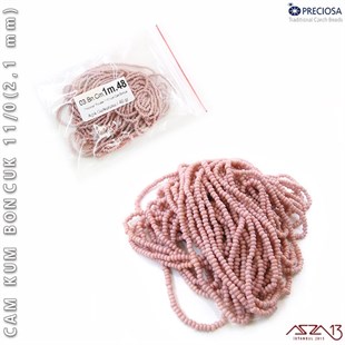 Açık Gülkurusu Cam Kum Boncuk 11/0 (2,1 mm) 40 gr