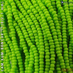 Açık Yeşil Cam Kum Boncuk 11/0 (2,1 mm) 40 gr