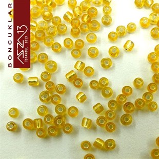 Altın Cam Kum Boncuk (13/0 - 1,7 mm) 20 gr