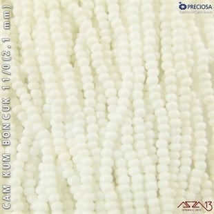 Beyaz Cam Kum Boncuk 11/0 (2,1 mm) 40 gr