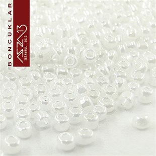 Beyaz Cam Kum Boncuk (13/0 - 1,7 mm) 20 gr