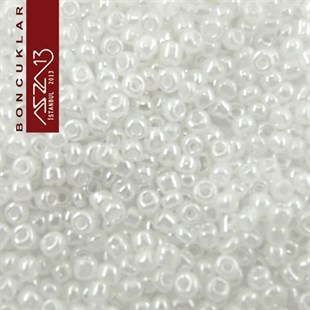 Beyaz Cam Kum Boncuk (13/0 - 1,7 mm) 20 gr