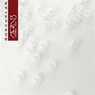 Beyaz Cam Kum Boncuk (13/0 - 1,7 mm) 20 gr