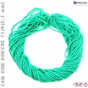 Camgöbeği Yeşil Cam Kum Boncuk 11/0 (2,1 mm) 40 gr