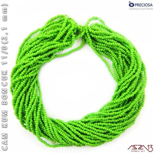 Çimen Yeşili Cam Kum Boncuk 11/0 (2,1 mm) 40 gr