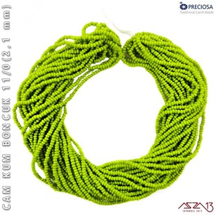 Fıstık Yeşili Cam Kum Boncuk 11/0 (2,1 mm) 40 gr