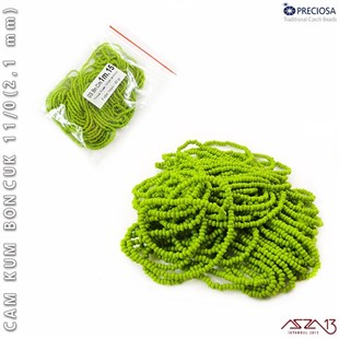 Fıstık Yeşili Cam Kum Boncuk 11/0 (2,1 mm) 40 gr