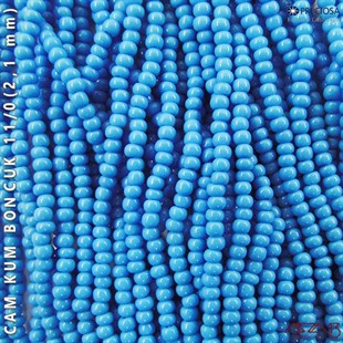 Gök Mavisi Cam Kum Boncuk 11/0 (2,1 mm) 40 gr