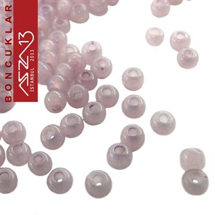 Gri-Pembe Cam Kum Boncuk (13/0 - 1,7 mm) 20 gr