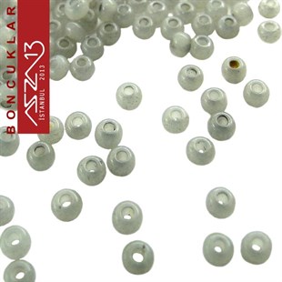 Gri-Yeşil Cam Kum Boncuk (13/0 - 1,7 mm) 20 gr