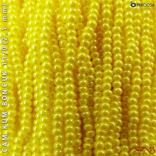 İncili Sarı Cam Kum Boncuk 11/0 (2,1 mm) 40 gr