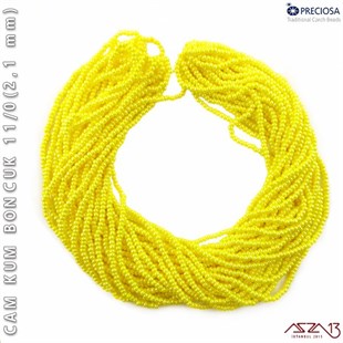 İncili Sarı Cam Kum Boncuk 11/0 (2,1 mm) 40 gr