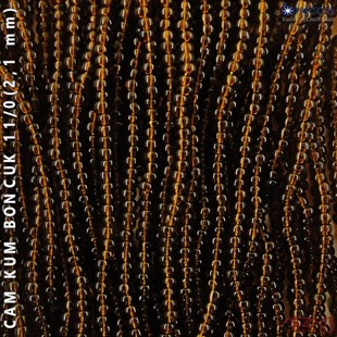 İncili Kahverengi Cam Kum Boncuk 11/0 (2,1 mm) 40 gr