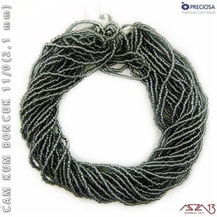 İncili Koyu Füme Cam Kum Boncuk 11/0 (2,1 mm) 40 gr