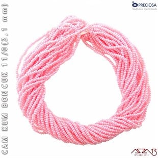 İncili Şeker Pembe Cam Kum Boncuk 11/0 (2,1 mm) 40 gr