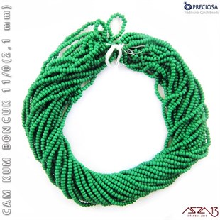 Koyu Yeşil Cam Kum Boncuk 11/0 (2,1 mm) 40 gr