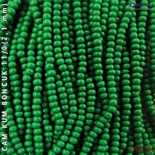 Koyu Yeşil Cam Kum Boncuk 11/0 (2,1 mm) 40 gr