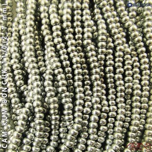 Metalik Gümüş Cam Kum Boncuk 11/0 (2,1 mm) 40 gr