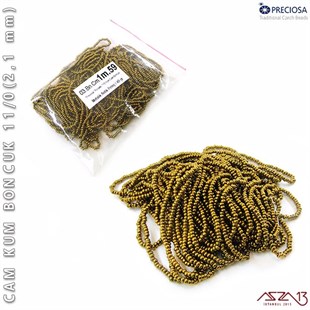 Metalik Antik Pirinç Cam Kum Boncuk 11/0 (2,1 mm) 40 gr