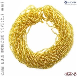 Metalik Altın Cam Kum Boncuk 11/0 (2,1 mm) 40 gr