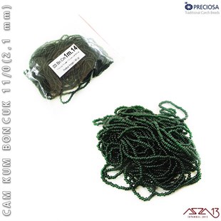 Petrol Yeşili Cam Kum Boncuk 11/0 (2,1 mm) 40 gr