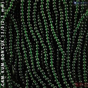 Petrol Yeşili Cam Kum Boncuk 11/0 (2,1 mm) 40 gr