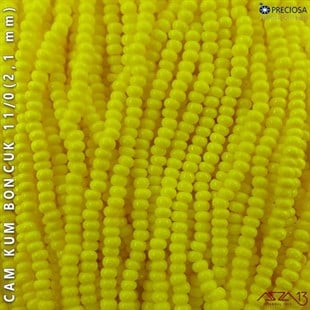 Sarı Cam Kum Boncuk 11/0 (2,1 mm)  40 gr