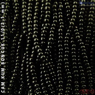 Siyah Cam Kum Boncuk 11/0 (2,1 mm) 40 gr