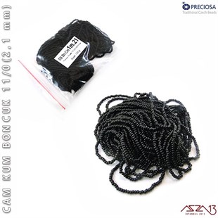 Siyah Cam Kum Boncuk 11/0 (2,1 mm) 40 gr