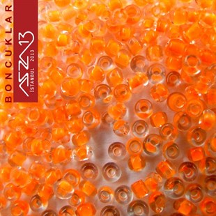Turuncu Cam Kum Boncuk (13/0 - 1,7 mm) 20 gr