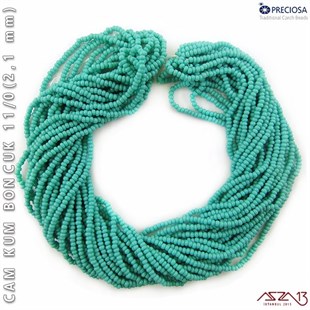 Yeşil Turkuaz Cam Kum Boncuk 11/0 (2,1 mm) 40 gr