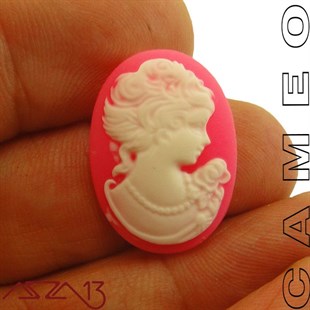 Pembe Cameo 18x24 mm / Paket İçeriği 1 Adet