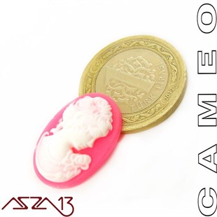 Pembe Cameo 18x24 mm / Paket İçeriği 1 Adet