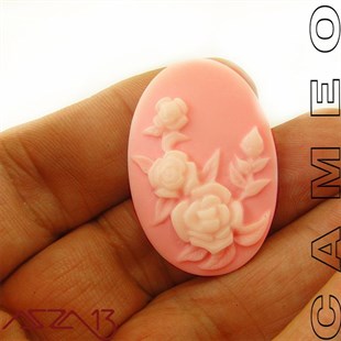 Pembe Cameo 26x39 mm / Paket İçeriği 1 Adet