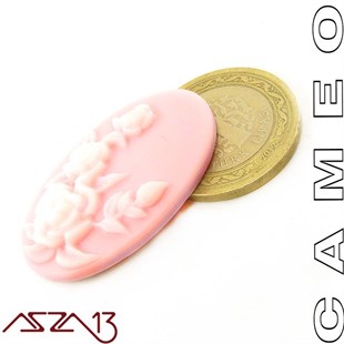 Pembe Cameo 26x39 mm / Paket İçeriği 1 Adet
