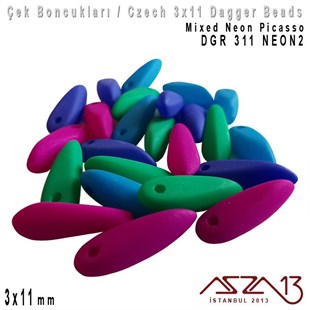 Dagger Boncuk - 3x11 mm - DGR*311NEON2 / 24 Adet
