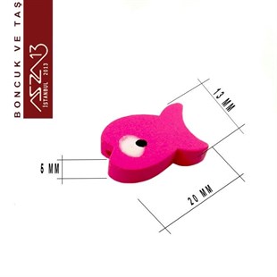 Balık 13x20 mm, Ahşap Boncuk (4,6 Gr) / Paket İçeriği 6 Adet