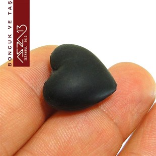 Gri Silikon 19x20 mm Kalp Boncuk / Paket İçeriği 1 Adet