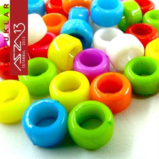 Karışık Renkli 8 mm Rondela Boncuk / Paket İçeriği 110 Adet