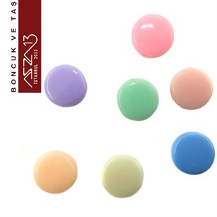 Karışık Pastel Renk, Akrilik, 6 mm Yassı Yuvarlak Boncuk (25 gr) / Paket İçeriği 260 Adet
