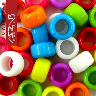 Karışık Renkli 8 mm Rondela Boncuk / Paket İçeriği 110 Adet