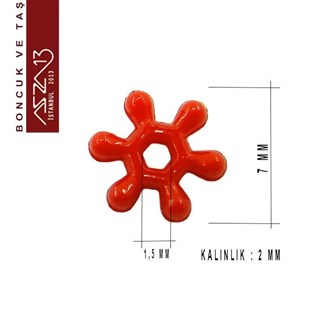 Karışık Renk, Akrilik, 7 mm Kar Tanesi Boncuk (25 gr) / Paket İçeriği 550 Adet