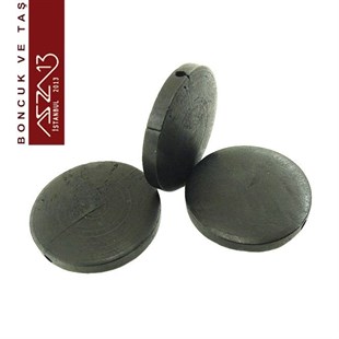 Yassı Yuvarlak 30/5 mm, Siyah Ahşap Boncuk (7,4 Gr) / Paket İçeriği 3 Adet