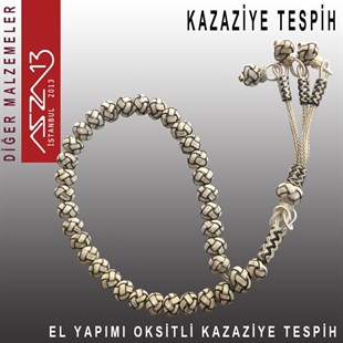 999 Ayar 33lük Oksitli Gümüş Kazaziye Tespih