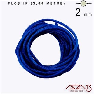 Kobalt Mavi - 2,00 mm - Floş İp / 3 Metre