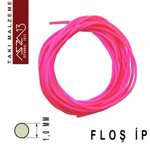 Neon Pembe 1,00 mm Floş İp / Paket İçeriği 3 m